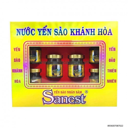 Hộp Quà Nước Yến Sào Nhân Sâm Sanest 6 Lọ Hộp Quà Nước Yến Sào Nhân Sâm Sanest 6 Lọ